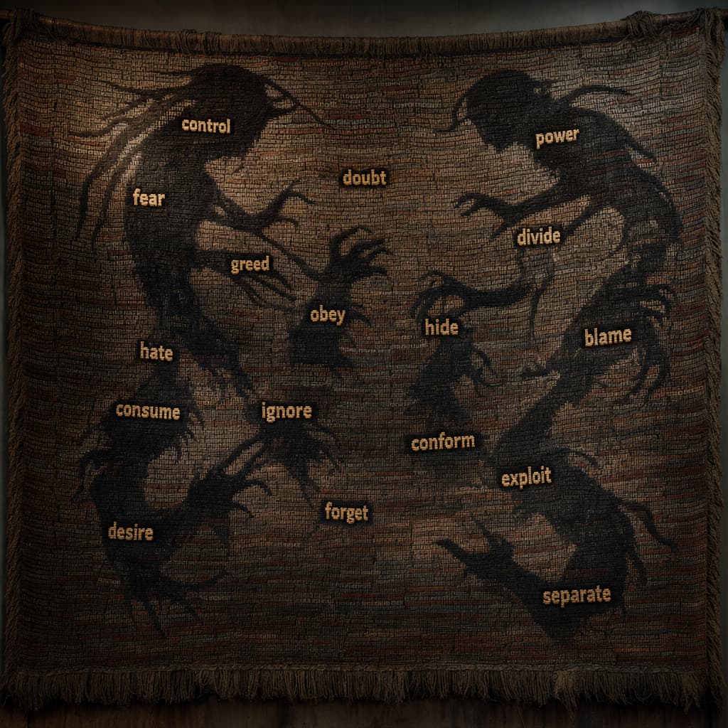 A split visual representation contrasting hierarchical language with inclusive language.