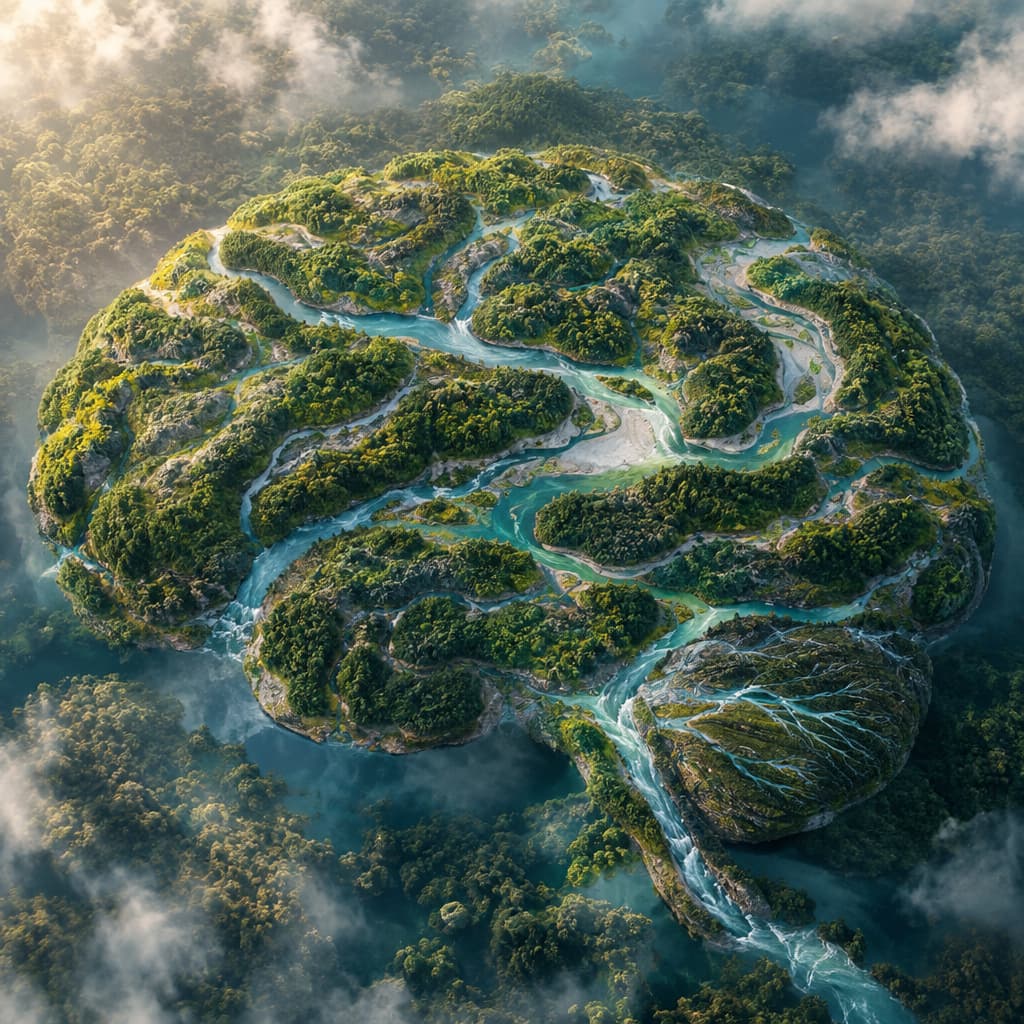 A human brain made of interconnected light pathways, representing neuroplasticity.