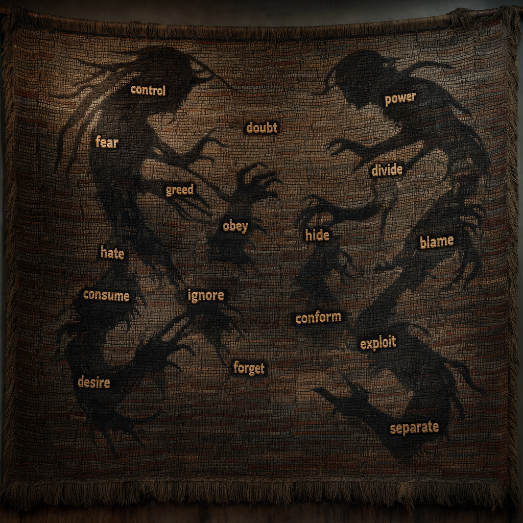 A split visual representation contrasting hierarchical language with inclusive language.